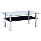 Table Basse 100X60X42 Cm Verre Trempé