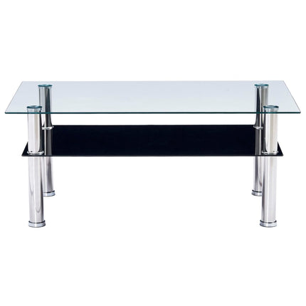 Table Basse 100X60X42 Cm Verre Trempé