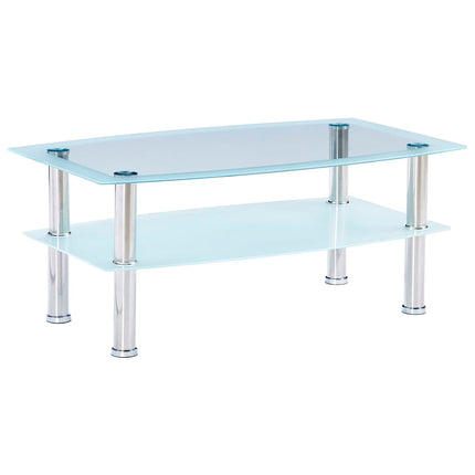 Table Basse 100X60X42 Cm Verre Trempé