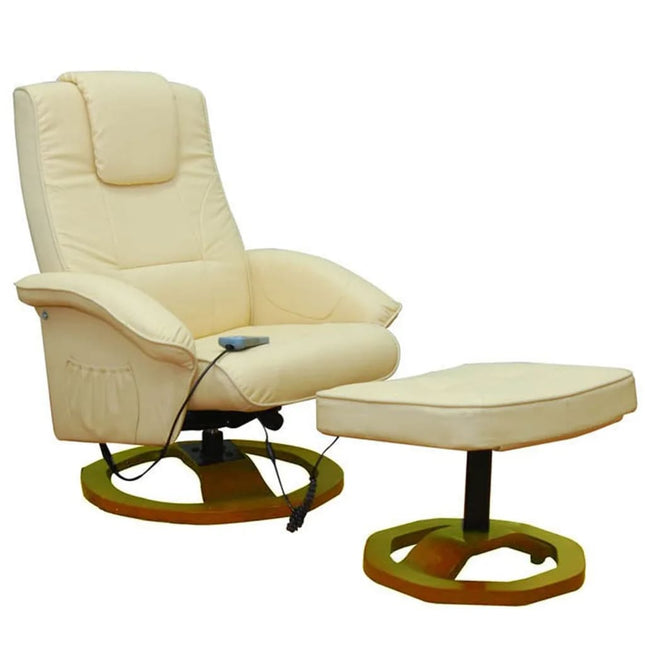 Fauteuil De Massage Avec Repose-Pied Similicuir