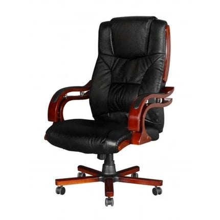 Fauteuil De Bureau En Cuir Design Rétro L