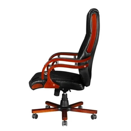Fauteuil De Bureau En Cuir Design Rétro L