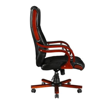 Fauteuil De Bureau En Cuir Design Rétro L