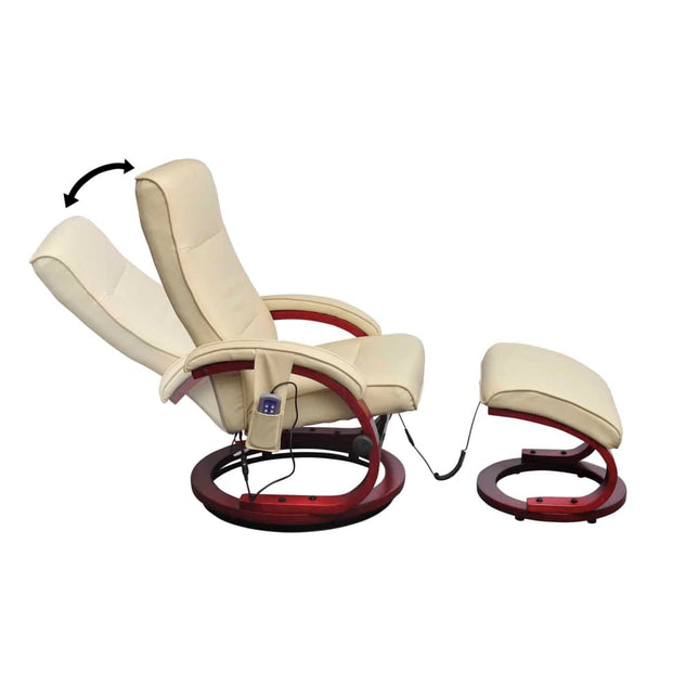 Fauteuil De Massage Avec Repose-Pied Similicuir