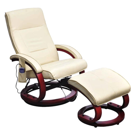 Fauteuil De Massage Avec Repose-Pied Similicuir