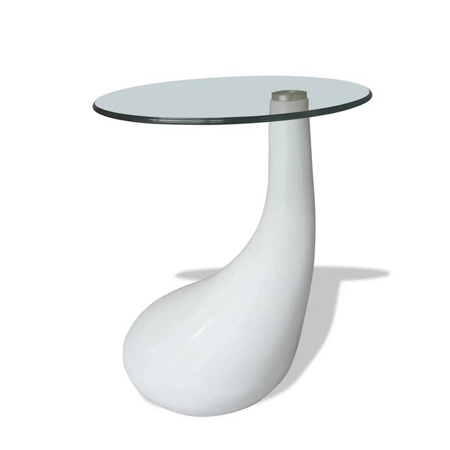 Table Basse Avec Dessus De Table En Verre Rond Brillant