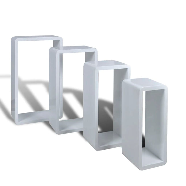 Ensemble D'étagères Cuboïdes 4 Blanc