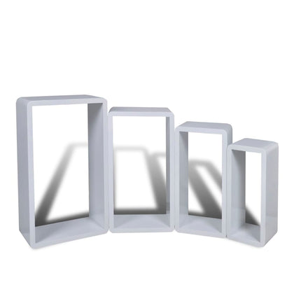 Ensemble D'étagères Cuboïdes 4 Blanc