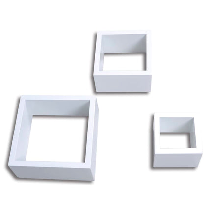 Ensemble De 3 Étagères Cube Blanc