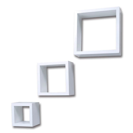 Ensemble De 3 Étagères Cube Blanc