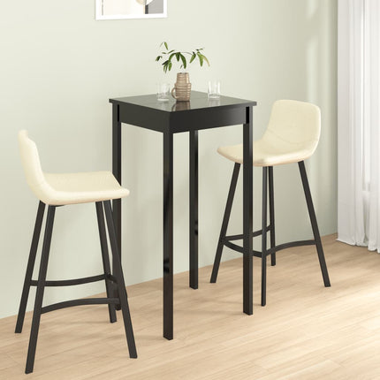Table De Bar Mdf Noir 115X55X107 Cm