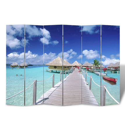 Cloison De Séparation Pliable 120 X 170 Cm Plage