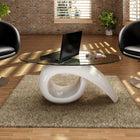Table Basse Avec Dessus De Table En Verre Ovale Brillant