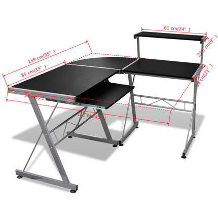 Bureau D'ordinateur Avec Plateau À Clavier Forme De L