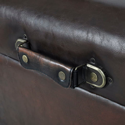 Ensemble De Bancs De Rangement 3 Pcs Marron