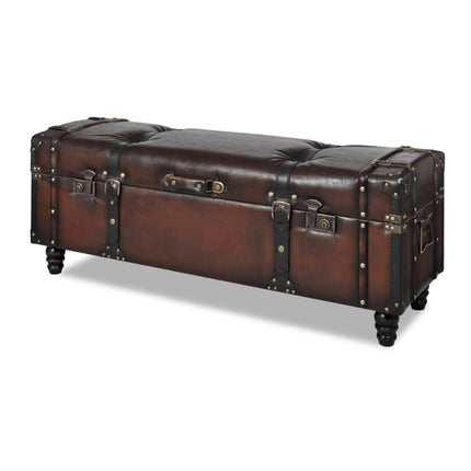 Ensemble De Bancs De Rangement 3 Pcs Marron
