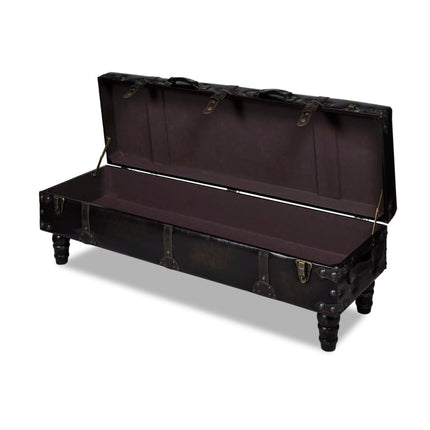 Banc Long De Rangement Marron