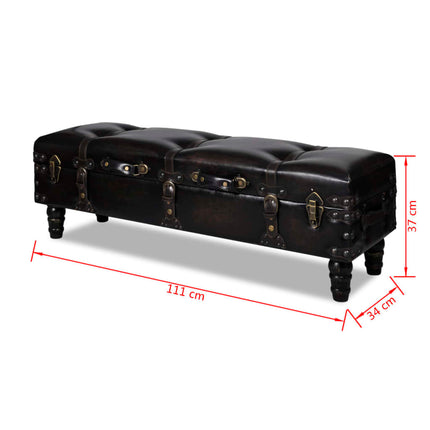 Banc Long De Rangement Marron