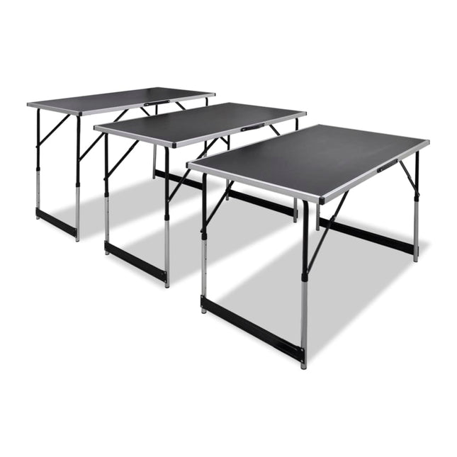 Table À Coller 3 Pcs Pliable Hauteur Réglable