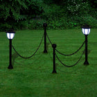 Lampes Solaires 4 Pcs Avec Chaîne Et Piquets