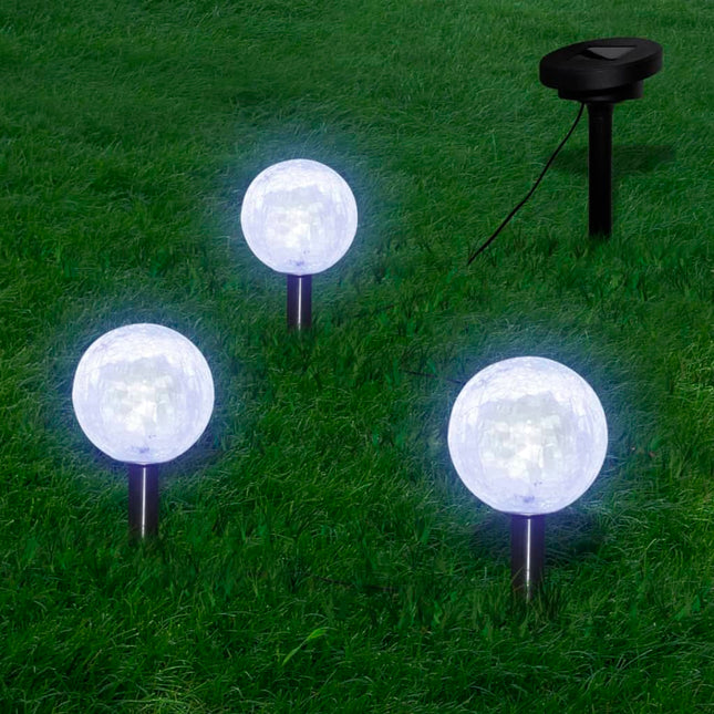 Lampes De Jardin À Led 6Pcs Ancrage À Piquet Et Panneau Solaire