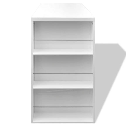 Table De Bar Mdf Avec Casier À Bouteilles Blanc Haut Brillance