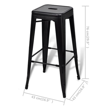 Tabourets De Bar Lot De 2 Acier