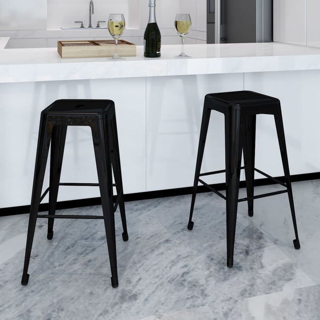 Tabourets De Bar Lot De 2 Acier