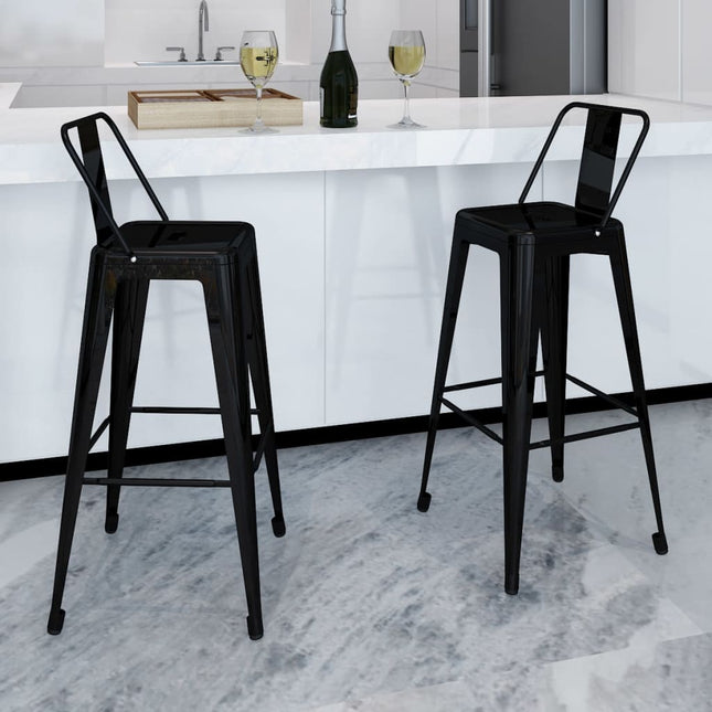 Tabourets De Bar Lot De 2 Acier