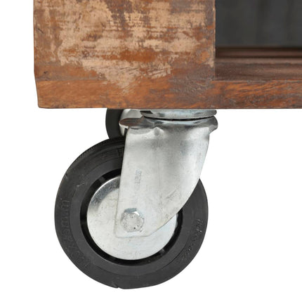Table Basse Avec 4 Roulettes Bois Recyclé