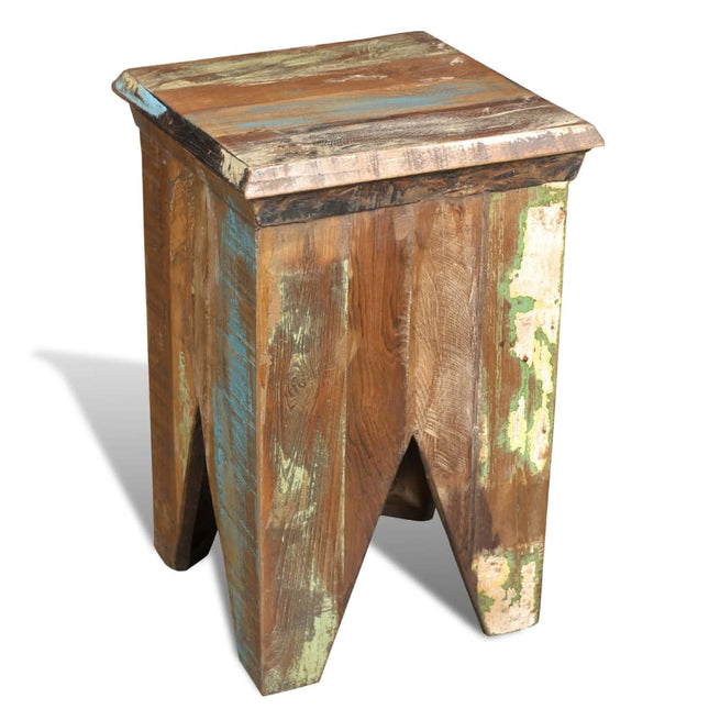 Tabouret Bois De Récupération Massif