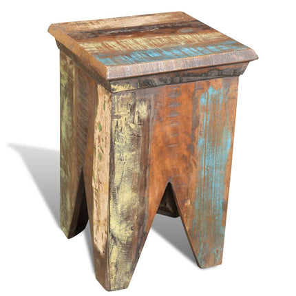 Tabouret Bois De Récupération Massif