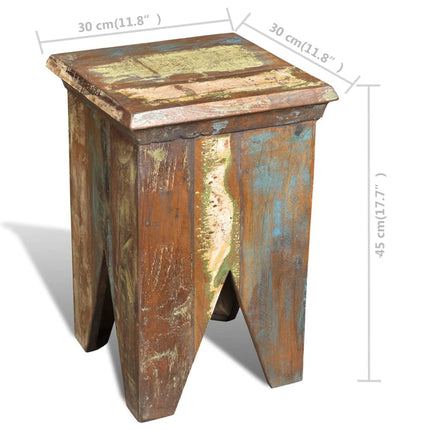 Tabouret Bois De Récupération Massif