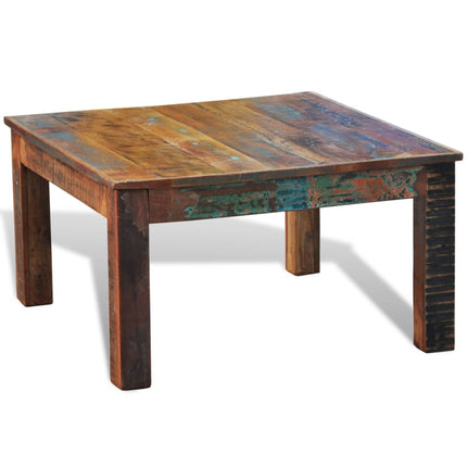 Table Basse Carrée Bois De Récupération