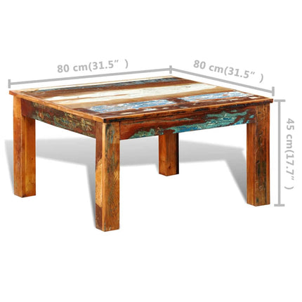 Table Basse Carrée Bois De Récupération