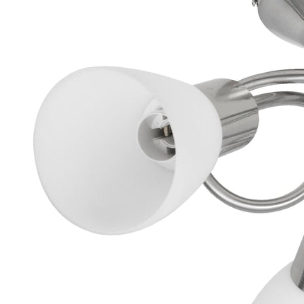Plafonnier Avec Abat-Jour En Verre Pour 3 Ampoules E14