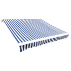 Toit D'auvent Toile 3 X 2,5 M (Cadre Non Inclus) Bleu Et Blanc