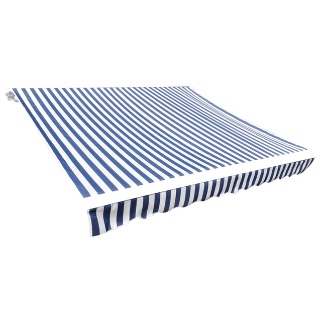 Toit D'auvent Toile 3 X 2,5 M (Cadre Non Inclus) Bleu Et Blanc