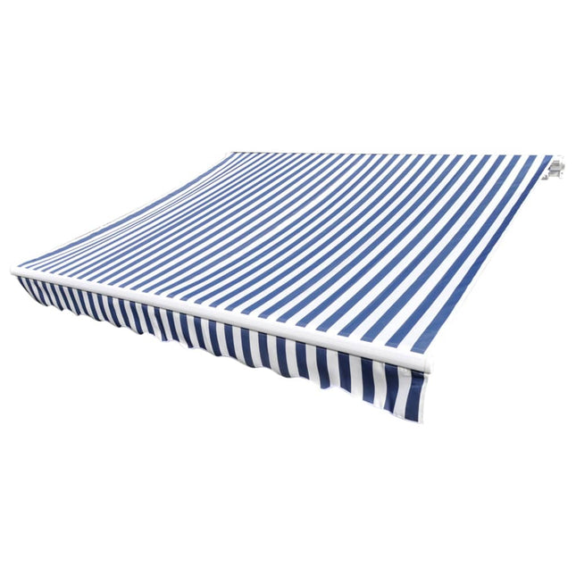 Toit D'auvent Toile 3 X 2,5 M (Cadre Non Inclus) Bleu Et Blanc