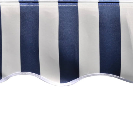 Toit D'auvent Toile 3 X 2,5 M (Cadre Non Inclus) Bleu Et Blanc