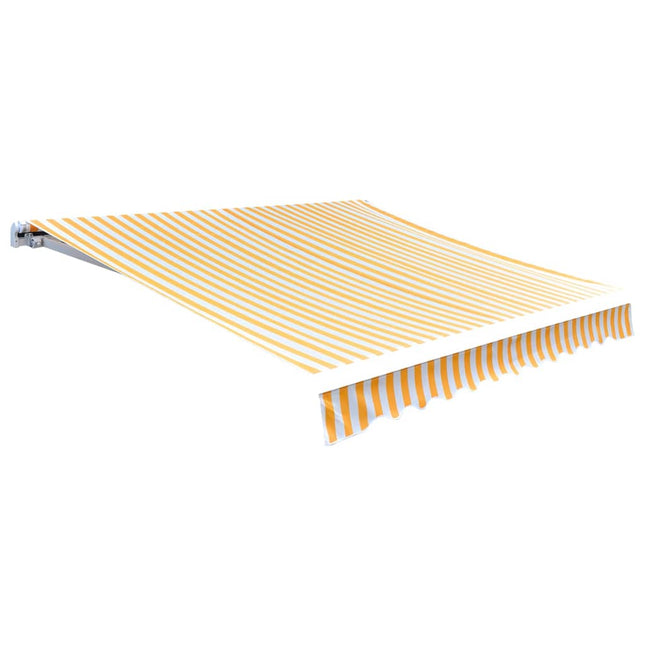 Tissu D'auvent Jaune Tournesol/Blanc 3X2,5 M (Cadre Non Inclus) Jaune Et Blanc