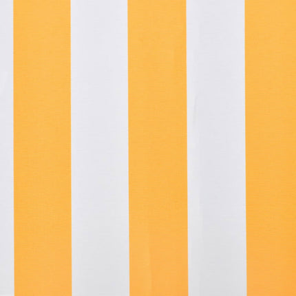 Tissu D'auvent Jaune Tournesol/Blanc 3X2,5 M (Cadre Non Inclus) Jaune Et Blanc