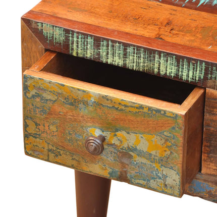 Table Basse Avec Bord Incurvé Et 1 Tiroir Bois De Récupération