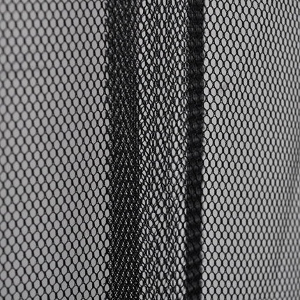 Moustiquaire Rideau À 4 Bandes Noir Polyester