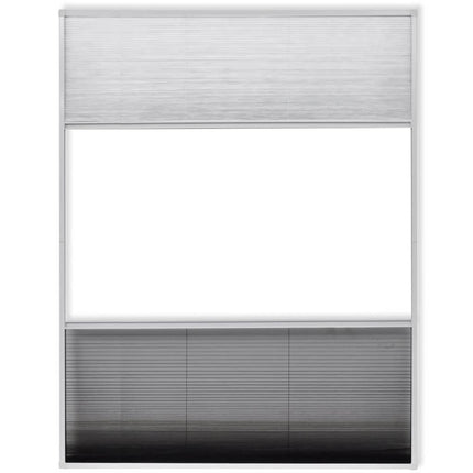 Moustiquaire Plissée Pour Fenêtre 160 X 110 Cm Avec Store Occultant