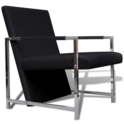 Fauteuils Lot De 2 Avec Cadre Chromé Similicuir