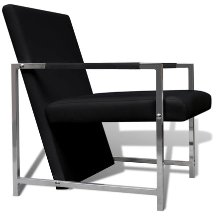 Fauteuils Lot De 2 Avec Cadre Chromé Similicuir