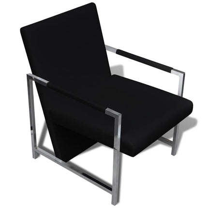 Fauteuils Lot De 2 Avec Cadre Chromé Similicuir