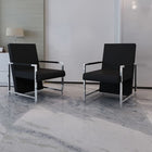 Fauteuils Lot De 2 Avec Cadre Chromé Similicuir