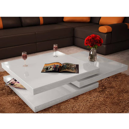Table Basse 3 Étagères Brillant